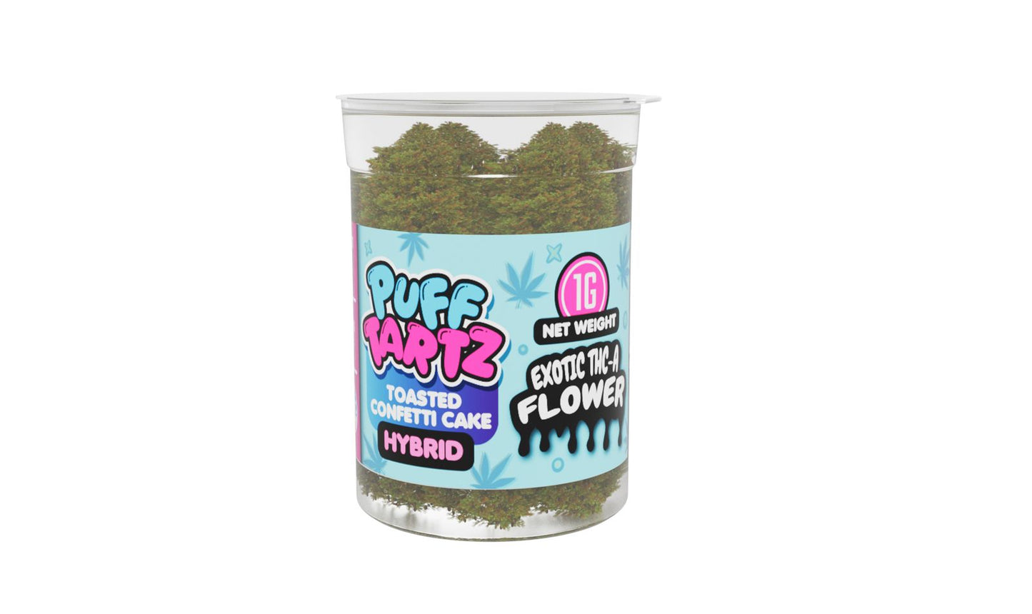 Puff Tartz Toasted Confetti Cake – 1 Gram Premium THCA Flower Jar - Puff Tartz