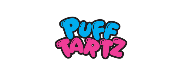 Colorful 'Puff Tartz' logo on a white background

